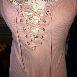 Light pink summer midi dress